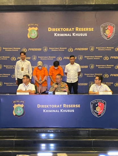 Polda Metro Jaya berhasil Tangkap Pasutri Tesangka TPPO.