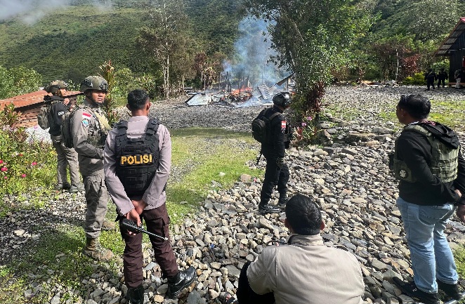 Rumah Kosong di Puncak Jaya Dibakar, Aparat Lakukan Penyelidikan