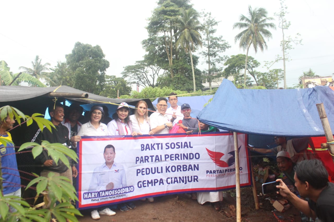 Lagi, DPP Partai Perindo Berikan Bantuan ke Korban Gempa Cianjur 