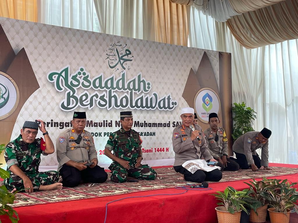 Polda Metro Jaya Hadir di Acara Maulid Nabi SAW Ponpes Assa`adah, Depok