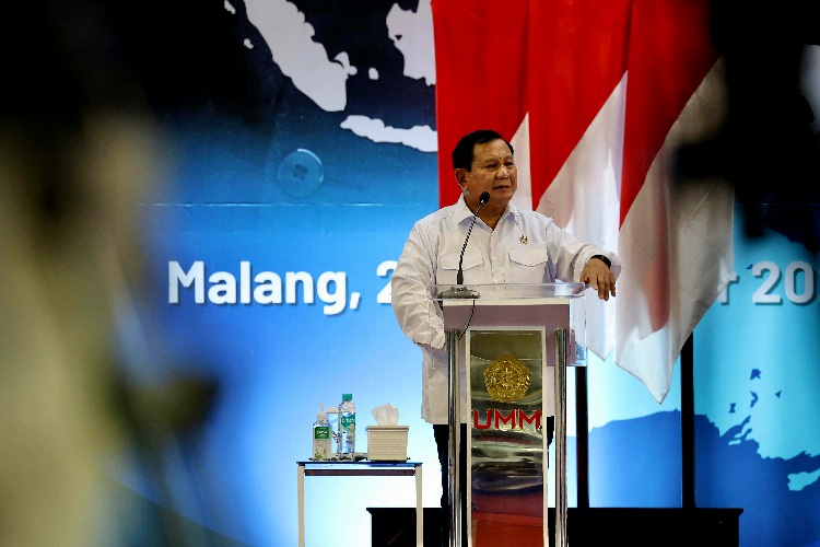 Beri Kuliah Umum di Universitas Muhammadiyah Malang, Prabowo Disambut Joget Komando
