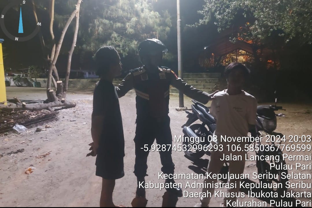 Polsek Kepulauan Seribu Selatan Gelar Patroli Malam Perintis Presisi untuk Cegah Tawuran Remaja