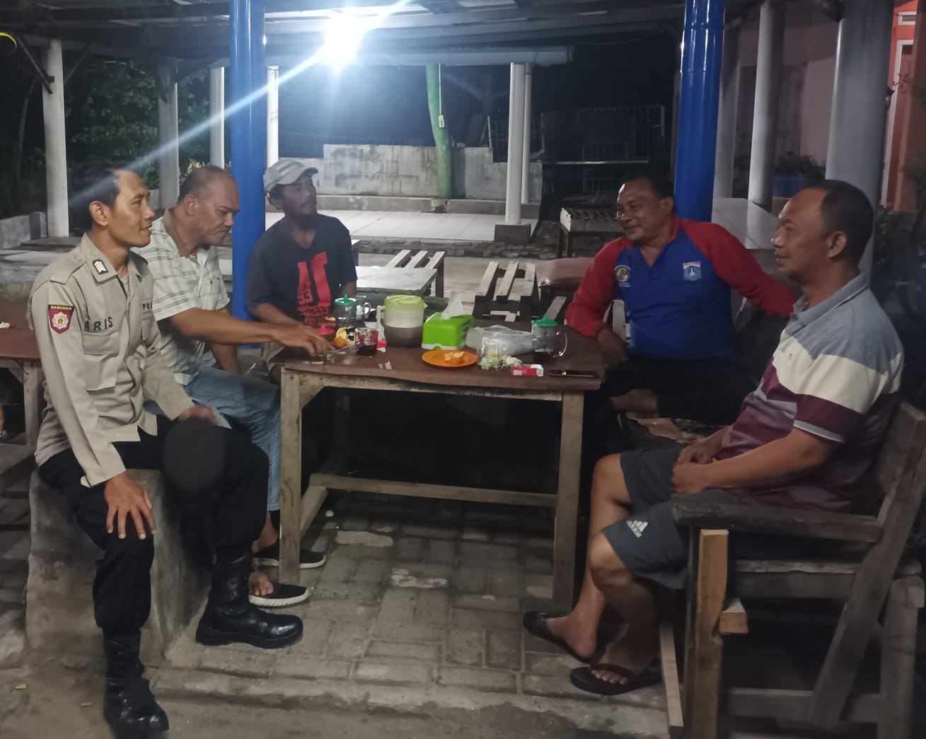 Giat Patroli Ramadhan Pulau Lancang Ajak Warga Jaga Kamtibmas