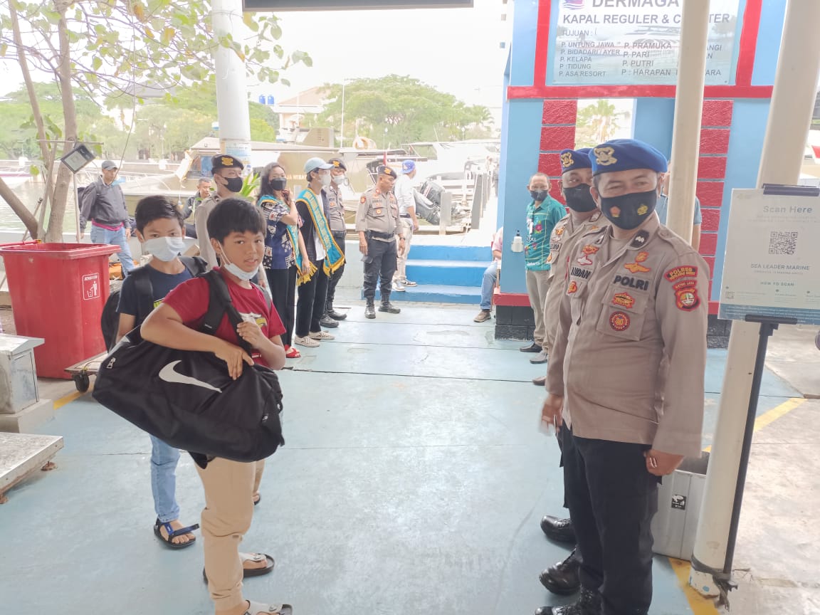Libur Imlek, Polres Kep. Seribu Gelar Pengamanan di Dermaga Marina