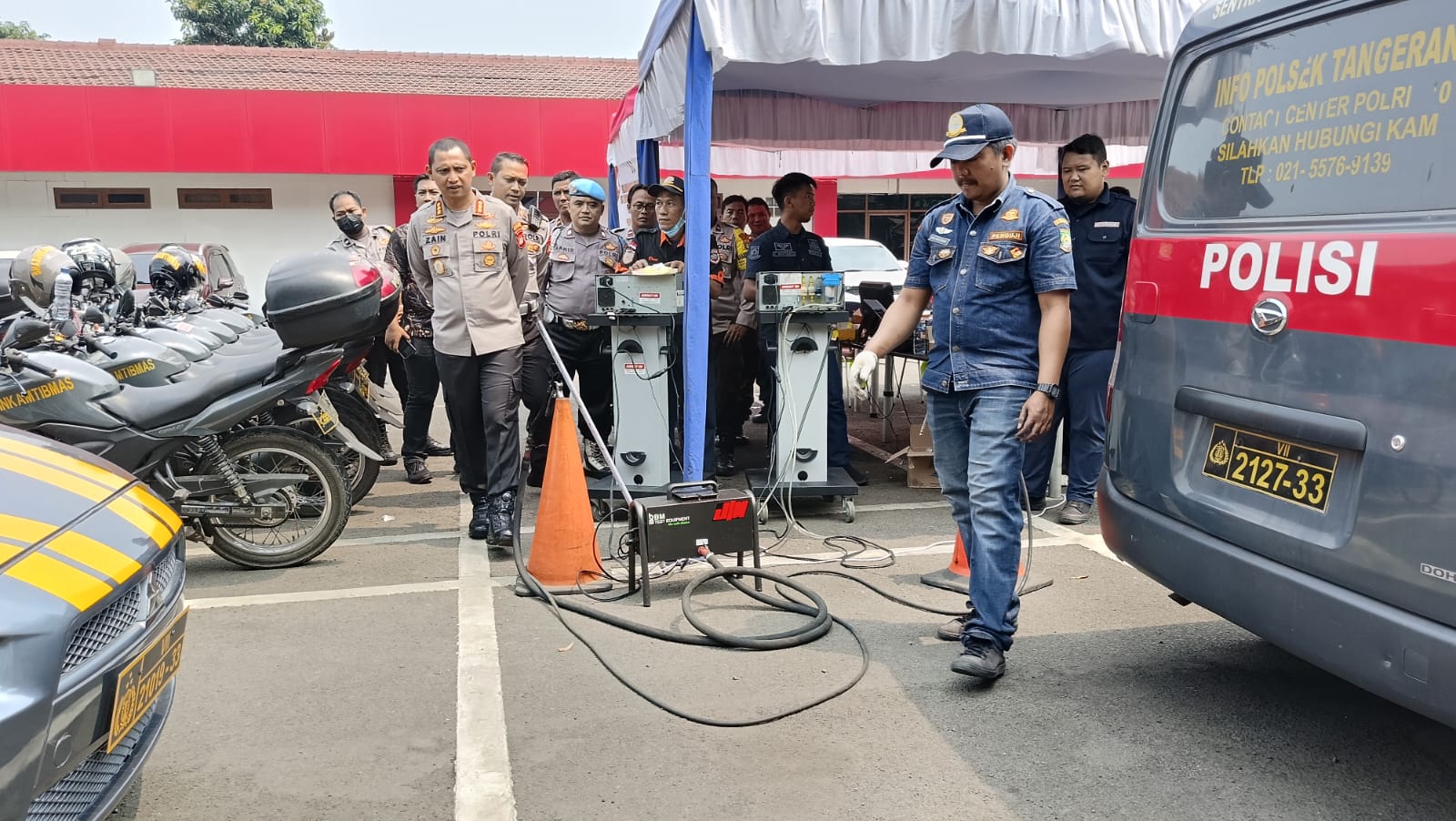Sejumlah Kendaraan Dinas Polres Metro Tangerang Kota Tak Lolos Uji Emisi, Kapolres: Bersyukur dan langsung Diperbaiki