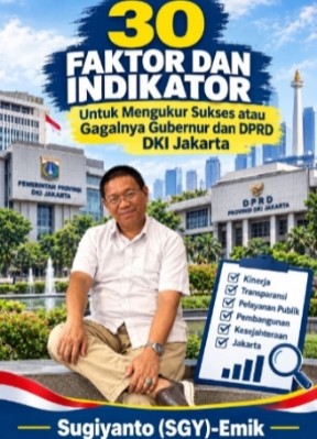 30 Faktor dan Indikator untuk Mengukur Sukses atau Gagalnya Gubernur dan DPRD DKI Jakarta