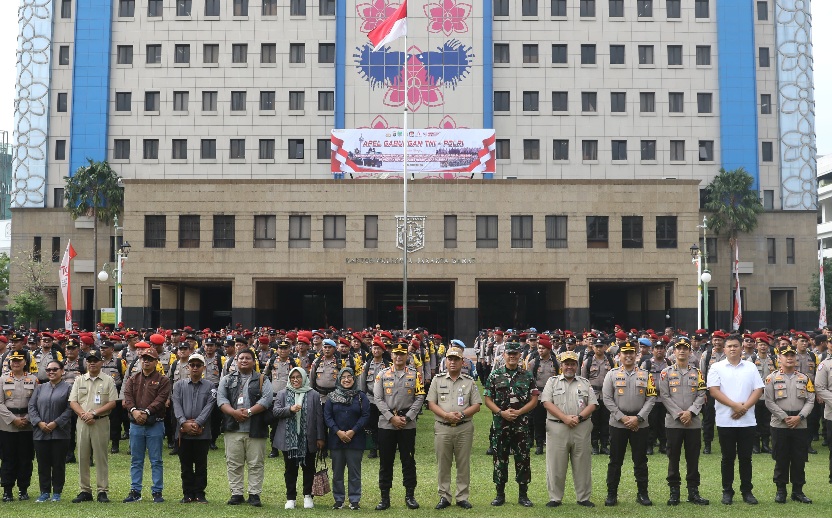 Polres Metro Jakarta Barat Bersama 3 Pilar, KPU dan Bawaslu Apel Gelar Pasukan Pengamanan Pilkada 2024
