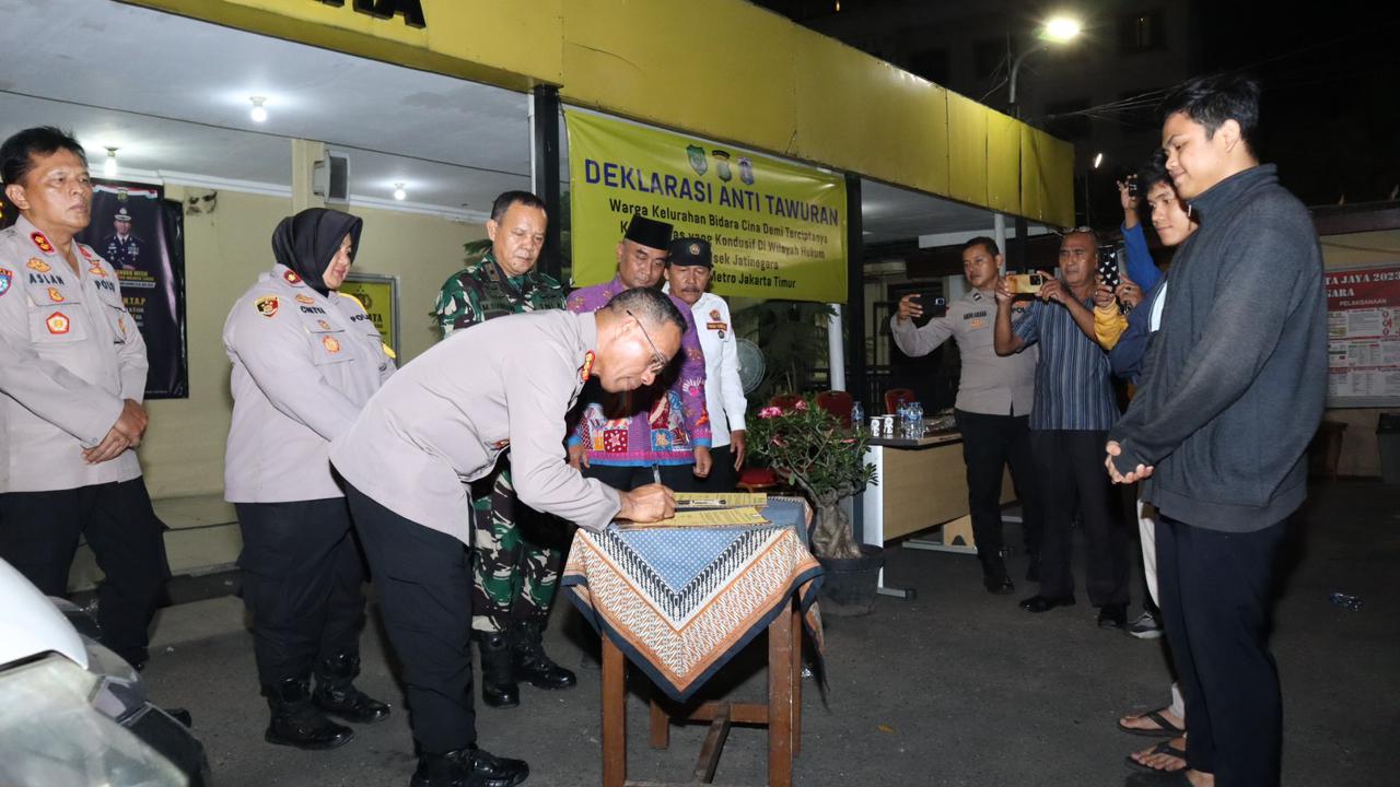 Polisi Gelar Deklarasi Damai Anti Tawuran Wilayah Kelurahan Bidara Cina