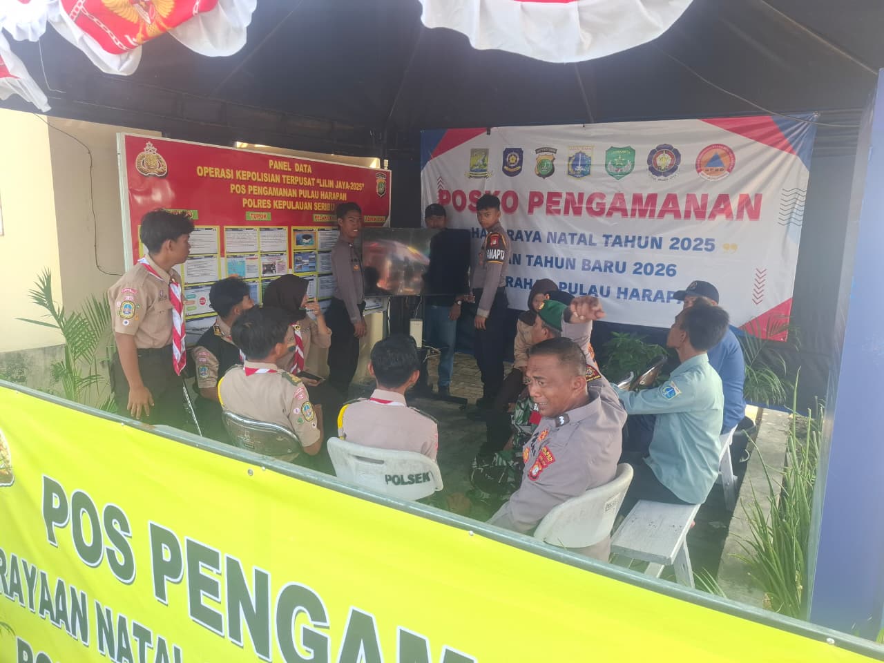 Pos Pengamanan Nataru di Pulau Harapan, Polsek Hadir Layani Warga dan Wisatawan