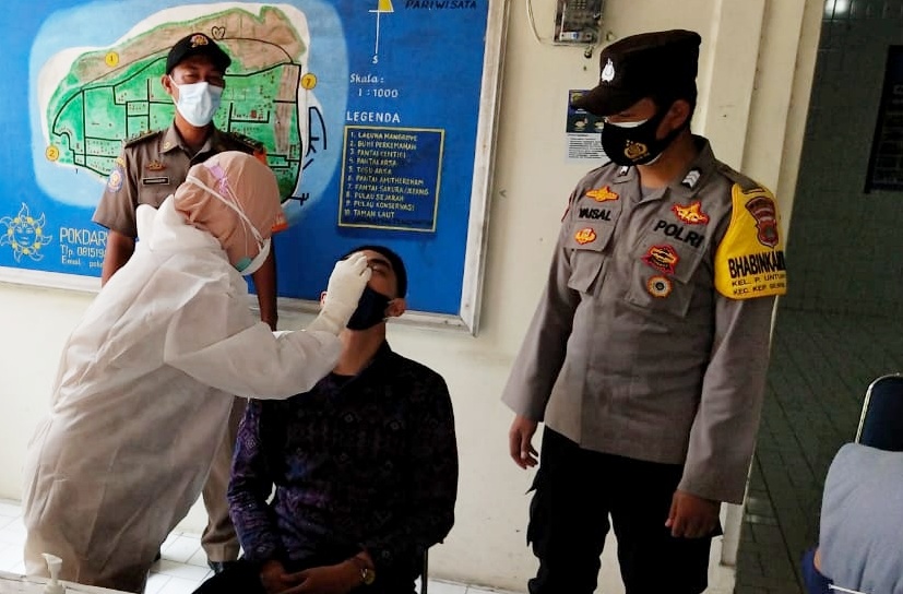 KTJ Pulau Untung Jawa Kep Seribu Selatan Swab Antigen 8 Warga Yang Baru Tiba Dari Luar Pulau