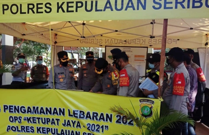 Cek Kesiapan Anggotanya, Kapolres Kep Seribu Kunjungi Pos Pam Ketupat Jaya 2021 di Lima Pulau