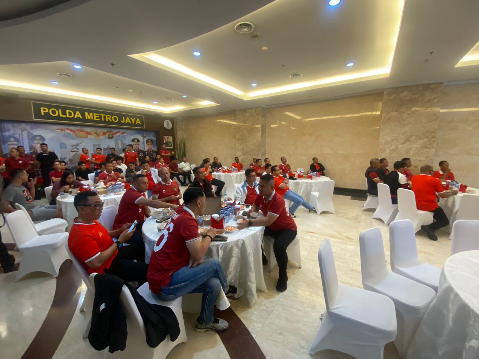 Polda Metro Jaya Gelar Nobar Laga Semifinal Piala AFC U-23 Timnas Indonesia VS Uzbekistan