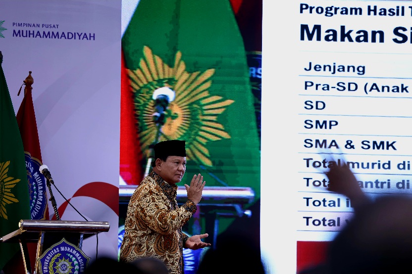 Aksi Lucu Prabowo di Muhammadiyah dari Joget Hingga Tirukan Suara Harimau