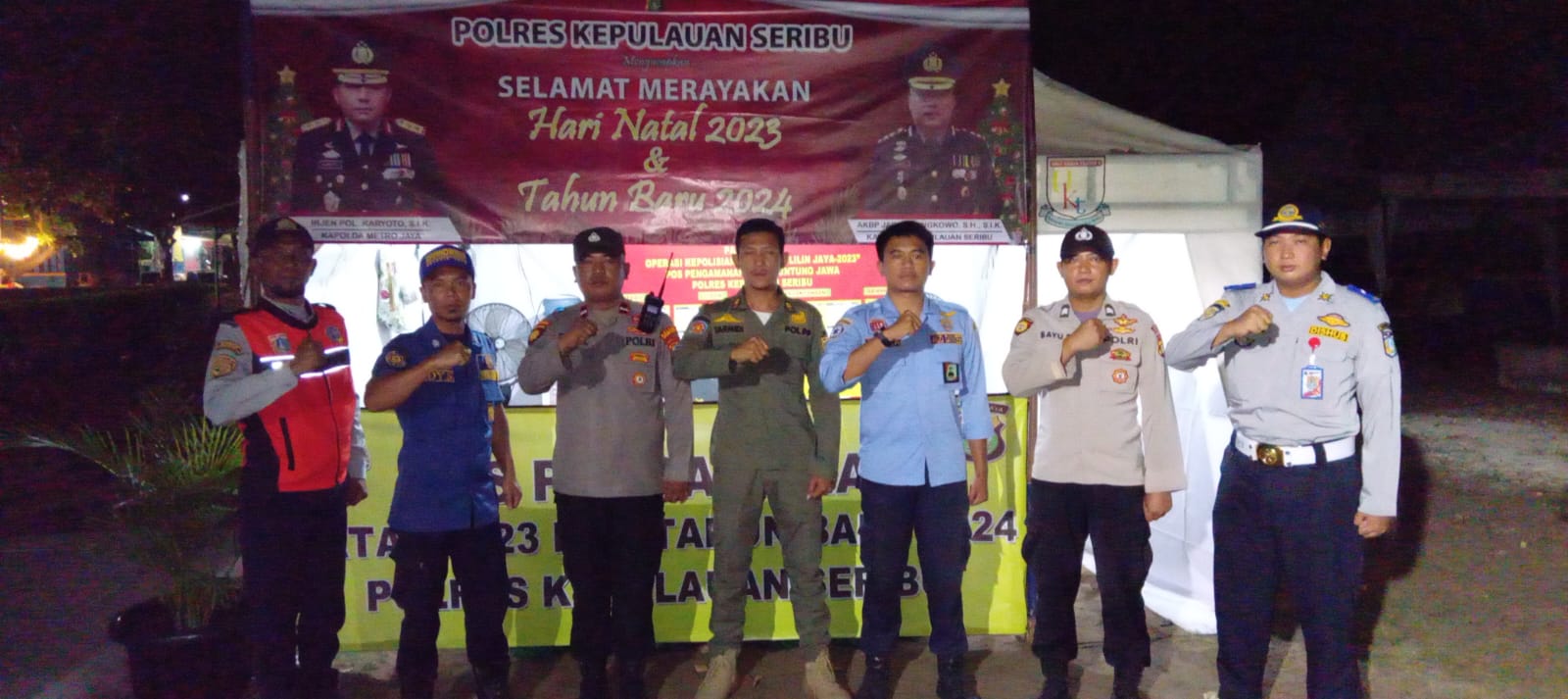 Polsek Kepulauan Seribu Selatan Giat Posko Pengamanan di Pulau Untung Jawa untuk Ops Lilin Jaya 2023 dan Tahun Baru 2024