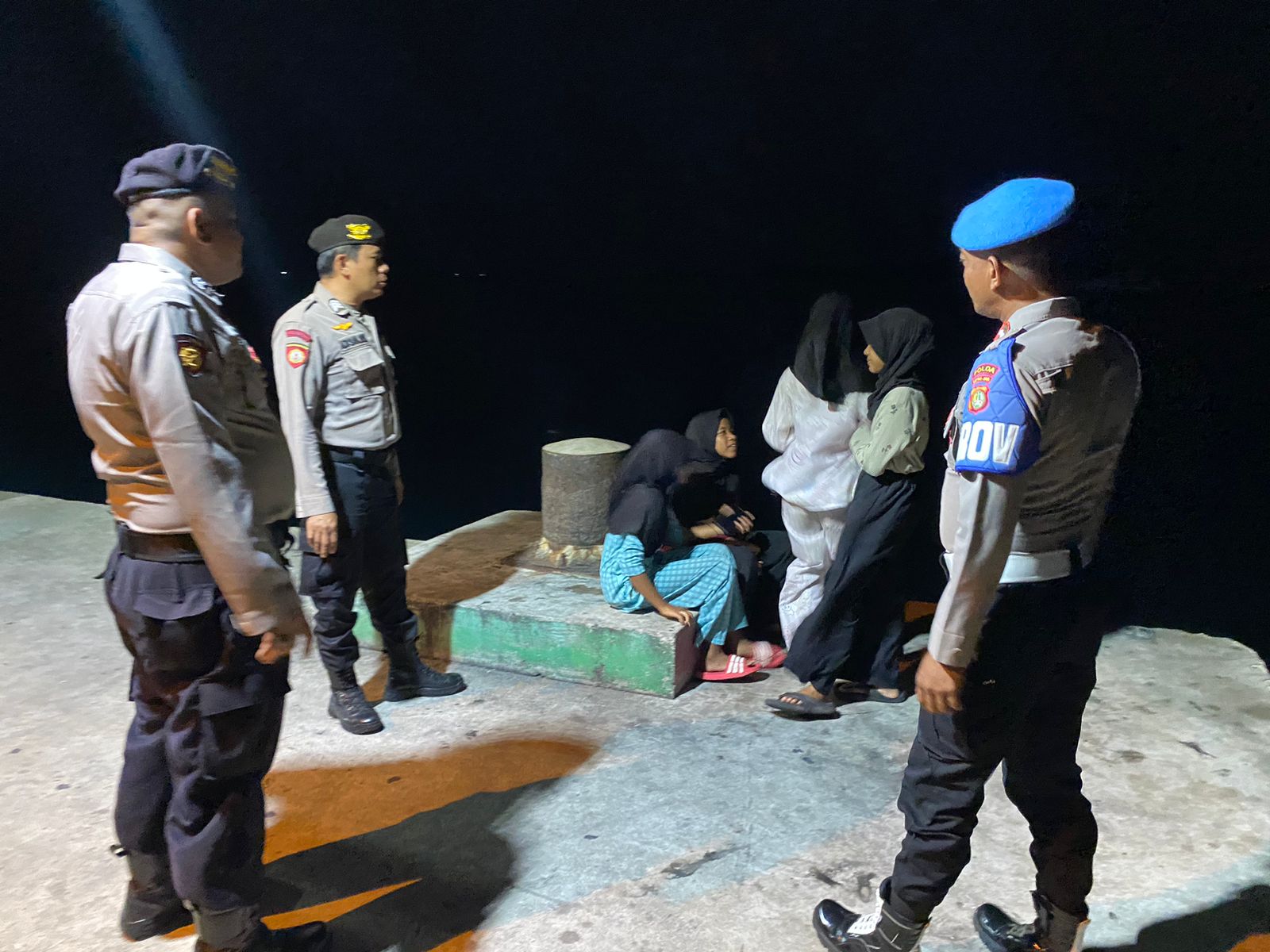 Patroli Malam Perintis Presisi di Pulau Harapan untuk Antisipasi Gangguan Kamtibmas