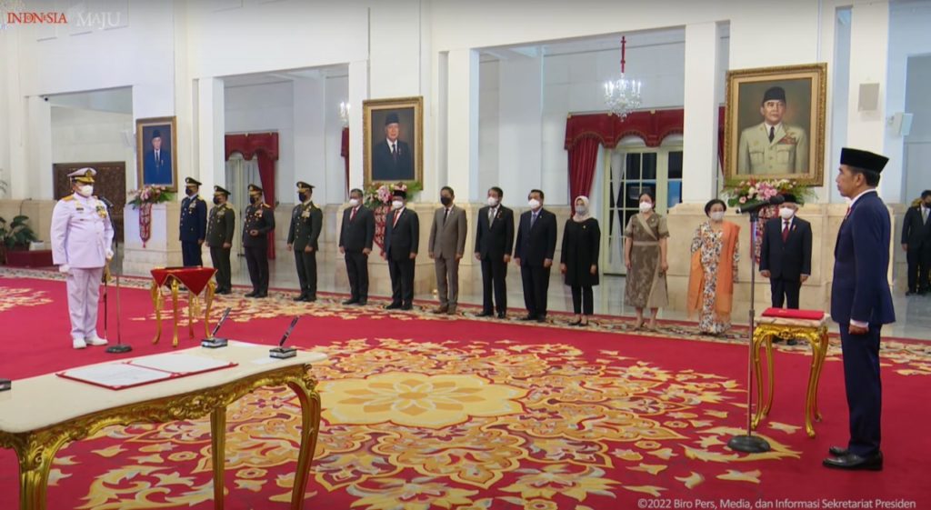 Presiden Jokowi Lantik Laksamana Yudo Margono Sebagai Panglima TNI