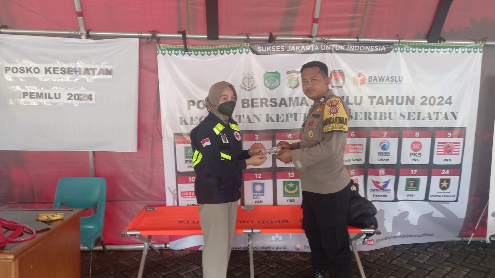 Posko Kesehatan Polres Kepulauan Seribu Terus Pantau Kesehatan Anggota Pasca-Pemilu 2024