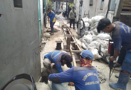 Saluran Sepanjang 64 Meter di Penjaringan Diperbaiki