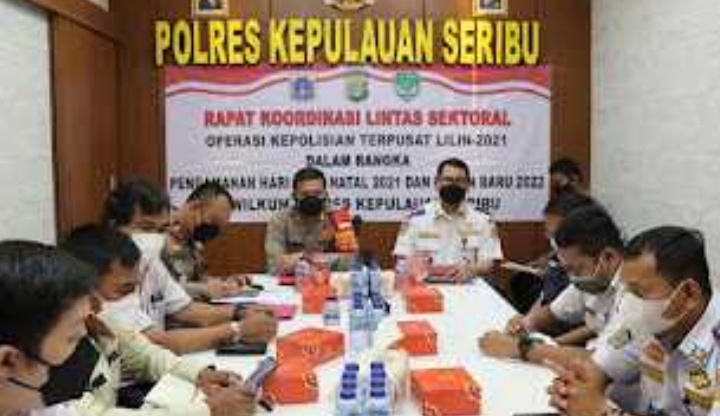 Jelang Nataru, Kapolres Kepulauan Seribu Pimpin Langsung Rapat Koordinasi Lintas Sektoral