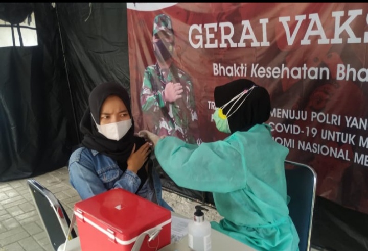 Suntik Vaksin 21 Warga, Gerai Vaksin Presisi Polres Kep Seribu Sukseskan Program Percepatan Vaksinasi Nasional