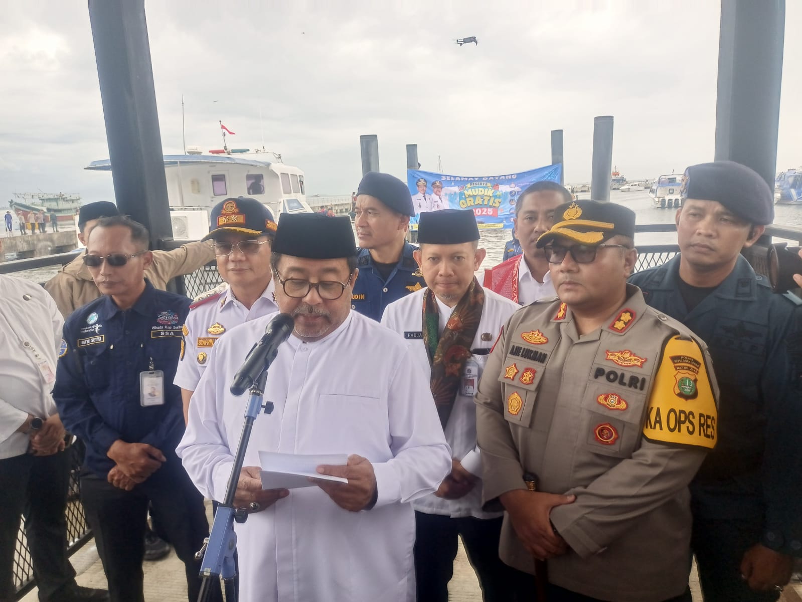 Kapolres Kepulauan Seribu Dampingi Wakil Gubernur DKI Jakarta Lepas Mudik Gratis ke Kepulauan Seribu