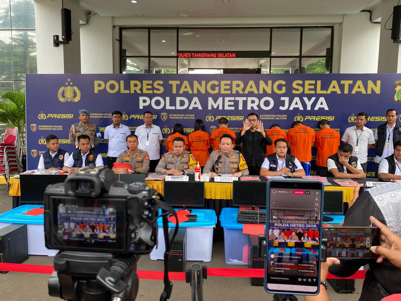 Ungkap Kasus Judi Online (Judol) Jaringan Internasional, Polres Tangsel Amankan 7 Tersangka