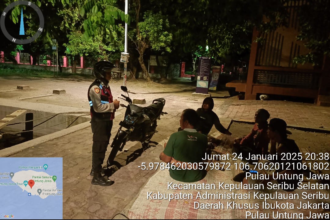 Patroli Malam Perintis Presisi di Pulau Pari: Kapolsek Kepulauan Seribu Selatan Pastikan Keamanan Wisatawan