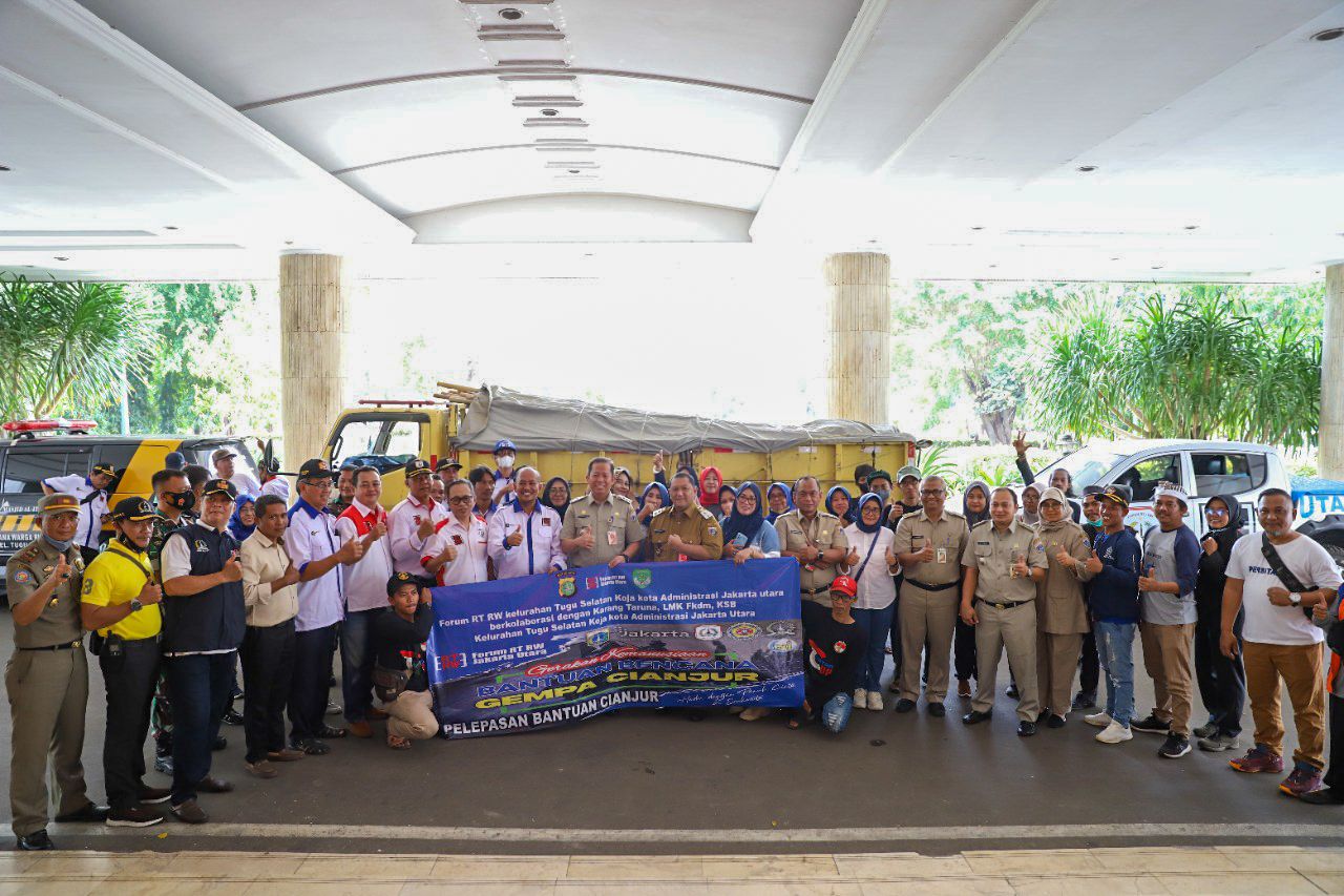 Forum RT/RW di Jakut Salurkan Bantuan Bencana Gempa Cianjur