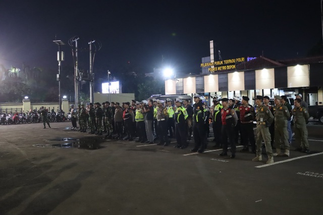 Kapolres Metro Depok Pimpin Apel Patroli Gabungan untuk Ciptakan Rasa Aman di Kota Depok