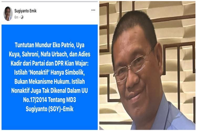 Tuntutan Mundur Eko, Uya, Sahroni, Nafa Urbach, dan Kadir dari Partai dan DPR Kian Wajar: Istilah ‘Nonaktif’ Hanya Simbolik, Bukan Mekanisme Hukum
