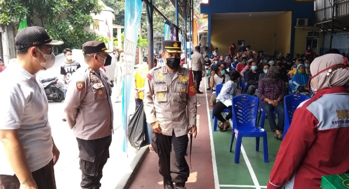 500 Warga Tanjung Priok Jalani Vaksinasi Digerai Vaksin Presisi Polsek Tanjung Priok & ASC