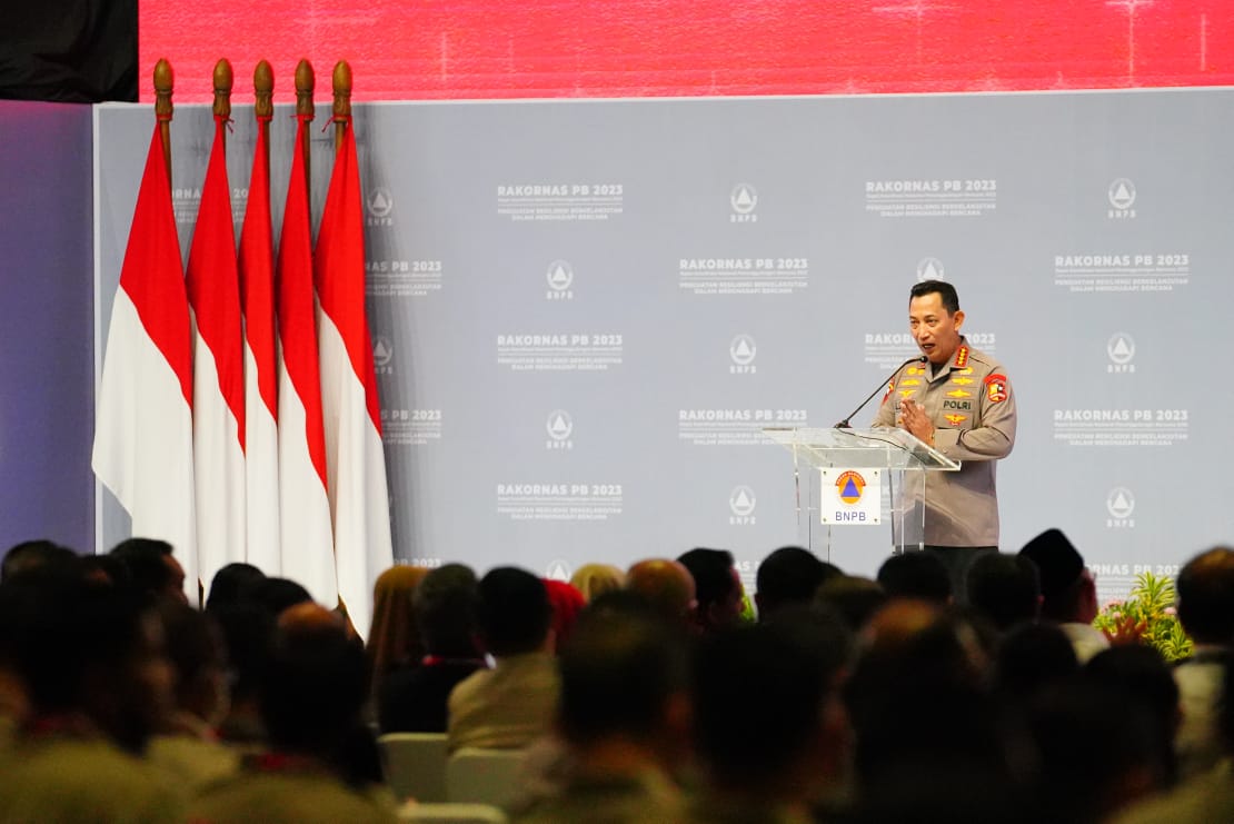 Di Rakornas BNPB, Kapolri Bicara Langkah Konkret Manajemen Risiko Bencana