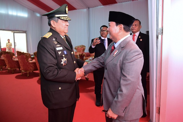 Momen Prabowo bersama Tokoh-Tokoh Senior di HUT ke 78 TNI