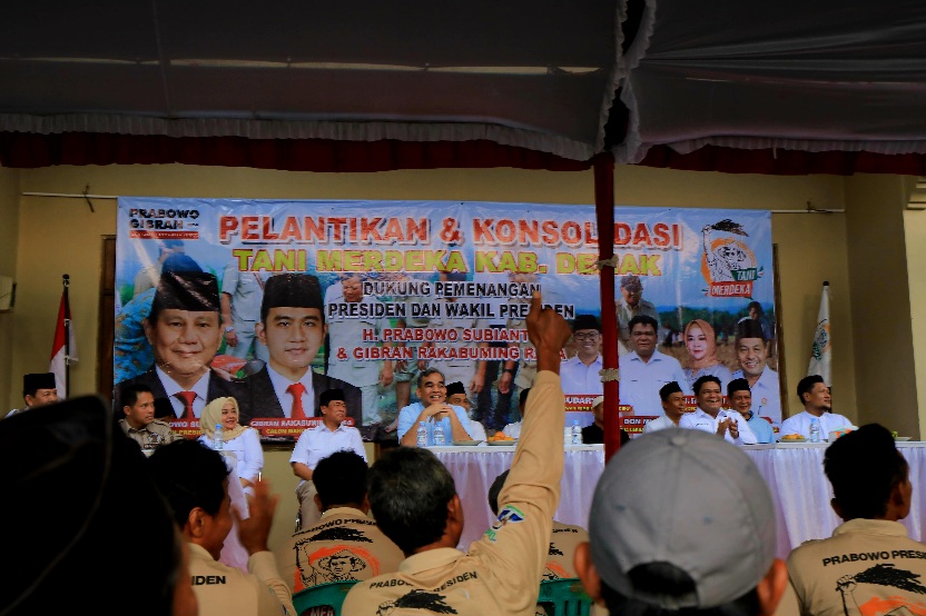 Tani Merdeka Kabupaten Demak Konsolidasi Menangkan Prabowo Gibran