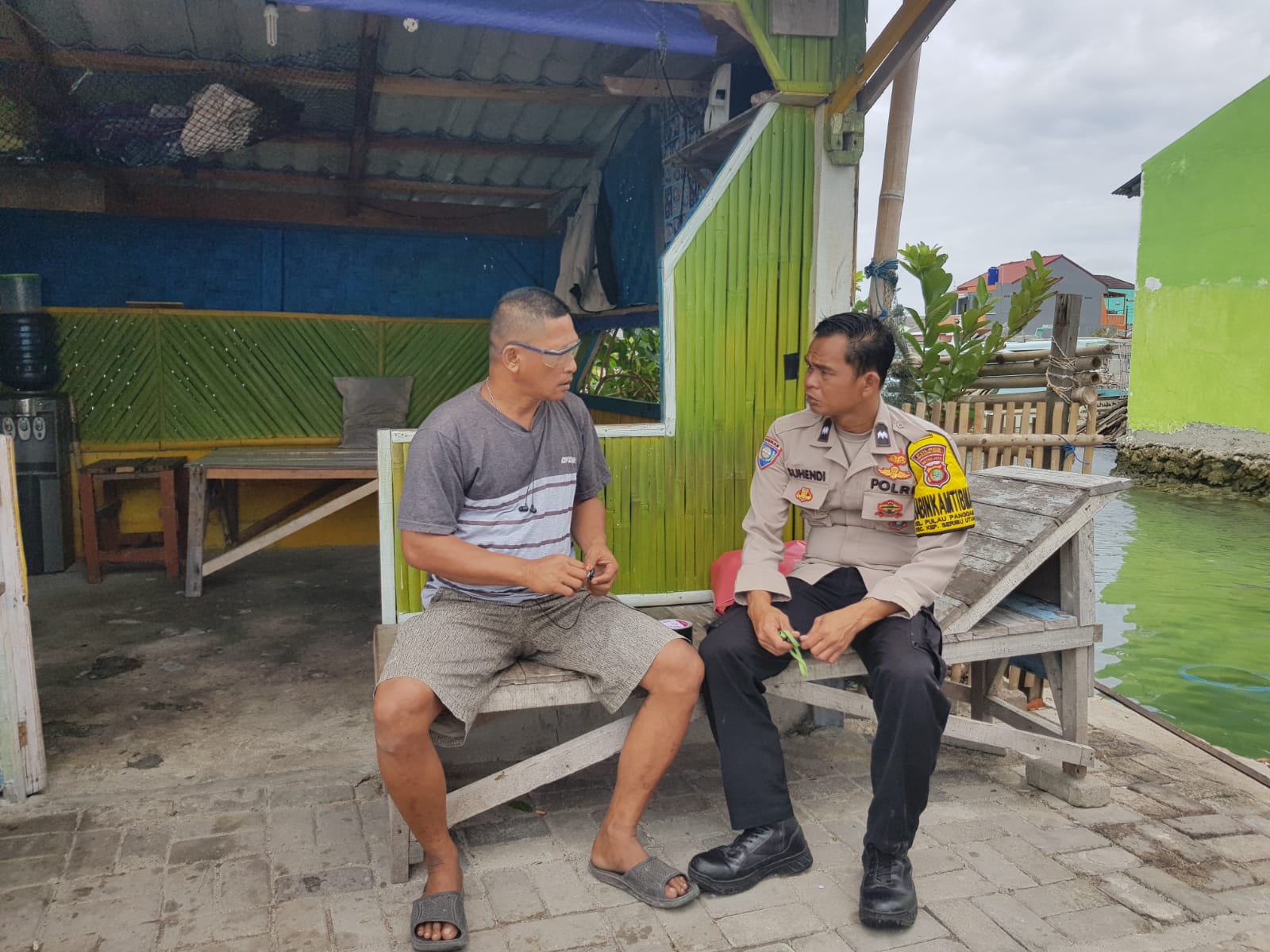 Sambang Bhabin Pulau Panggang, Kamtibmas Aman Akan Pengaruhi Rasa Nyaman Yang Dirasakan Masyarakat