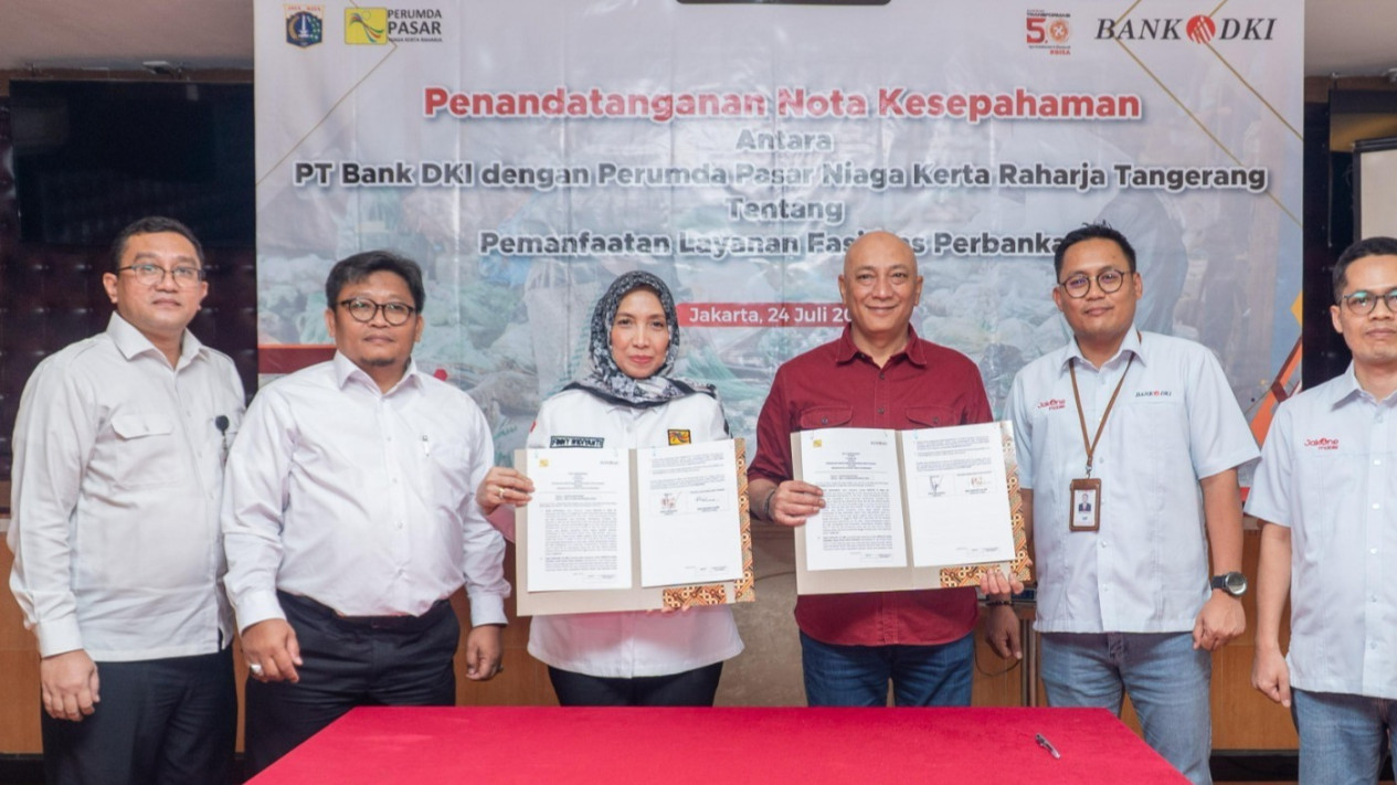 Bank DKI Gandeng Perumda Pasar Niaga Kerta Raharja, Berikan Layanan Fasilitas Perbankan