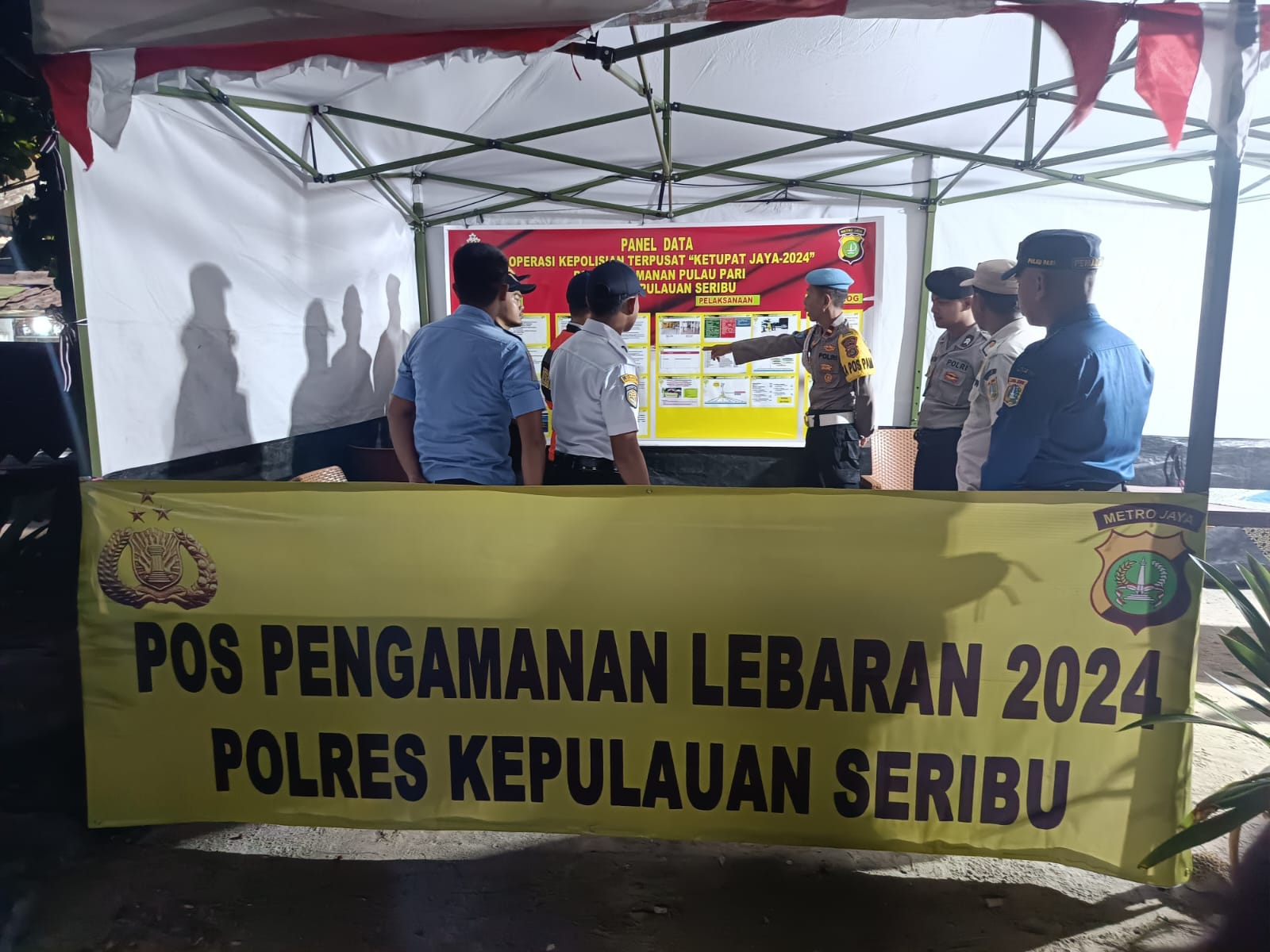 Kapolres Kepulauan Seribu cek Pos PAM dan Pastikan Kesiapan pengamanan Jelang Idul Fitri 1445 H
