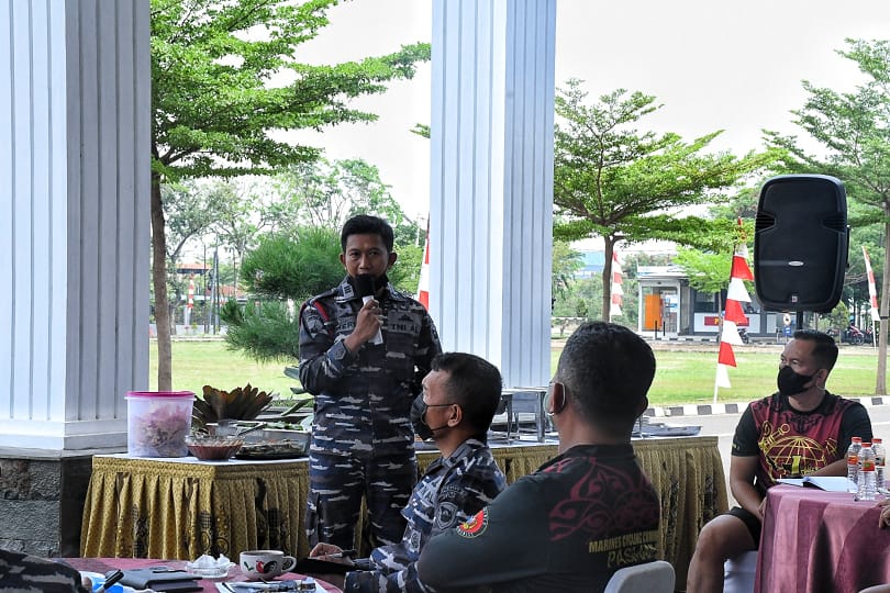 Dihadapan Danpasmar 1, Danyontaifib 1 Marinir Paparkan Strategi Serbuan Vaksinasi Tahap 2 Dari Laut & Udara