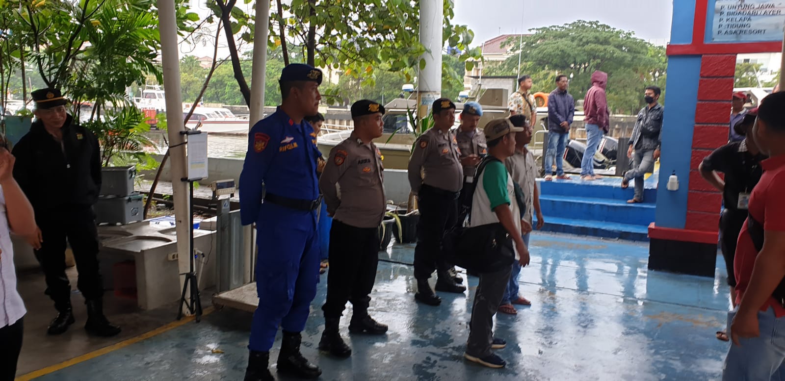 Pam Dermaga Keberangkatan Marina, Polres Kep. Seribu Ciptakan Sitkamtibmas Kondusif