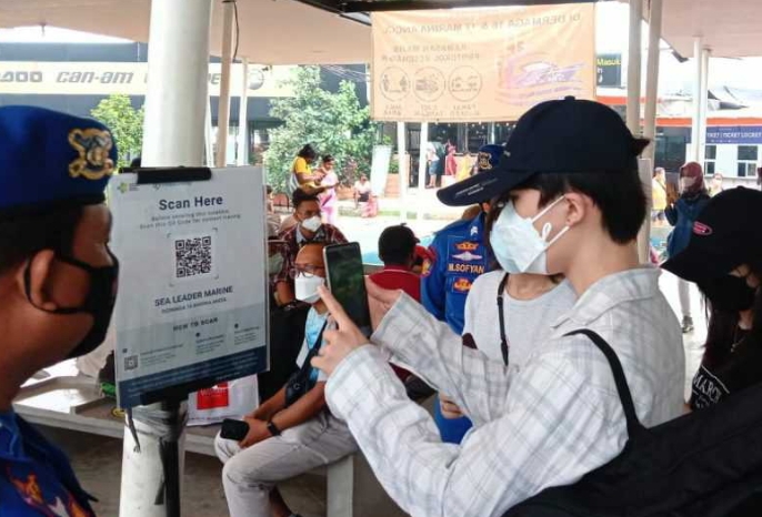 224 Penumpang Kapal ke Pulau Seribu, di Dermaga Marina Ancol Scan PeduliLindungi dan Wajib Terapkan ProKes
