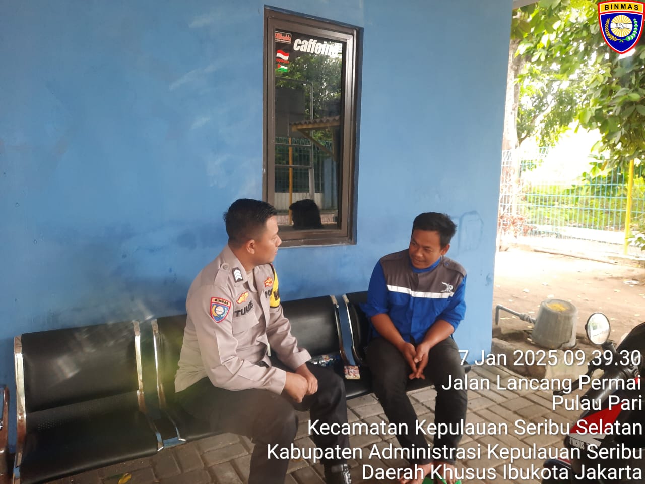 Brigadir Tulus Hidayat Sambangi Warga Pulau Lancang, Perkuat Silaturahmi dan Kamtibmas