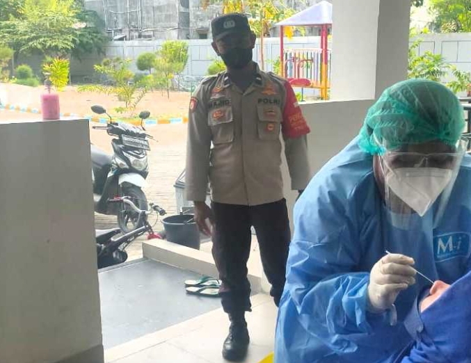 Polsek Kep Seribu Selatan Giatkan Testing Swab Antigen COVID19 di Sekolahan 3 Pulau Pemukiman