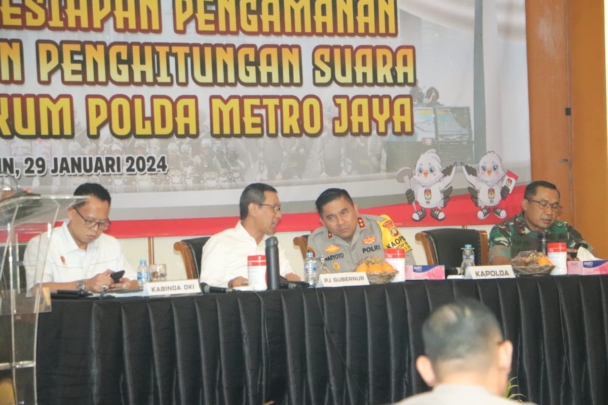 Polda Metro Gelar Rapat Koordinasi Guna Optimalisasi Kesiapan Pengamanan Pemungutan Dan Perhitungan Suara