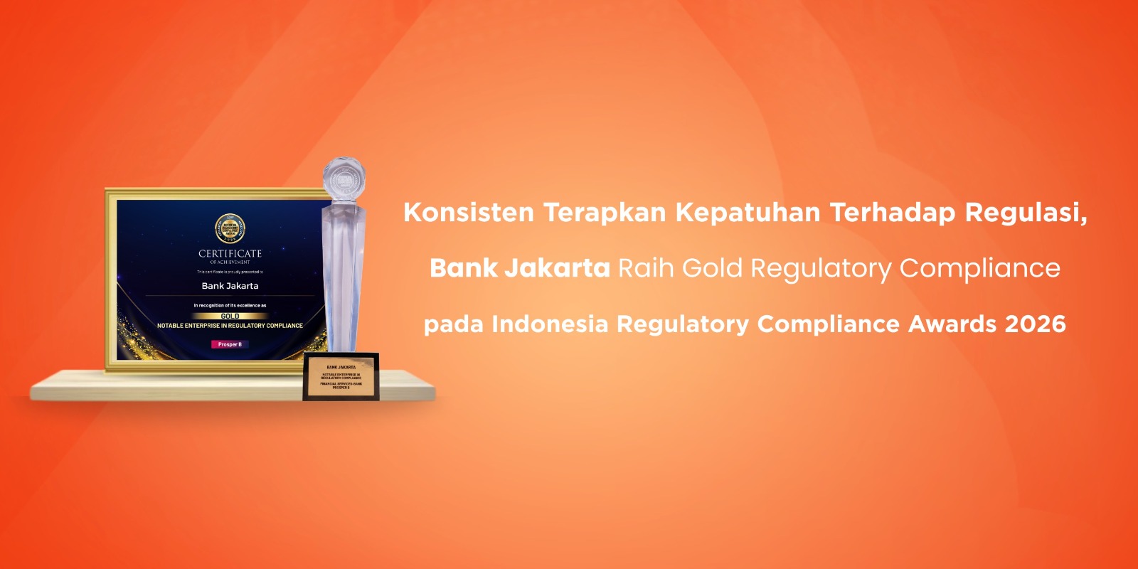 Bank Jakarta Raih Penghargaan Regulatory Compliance Award