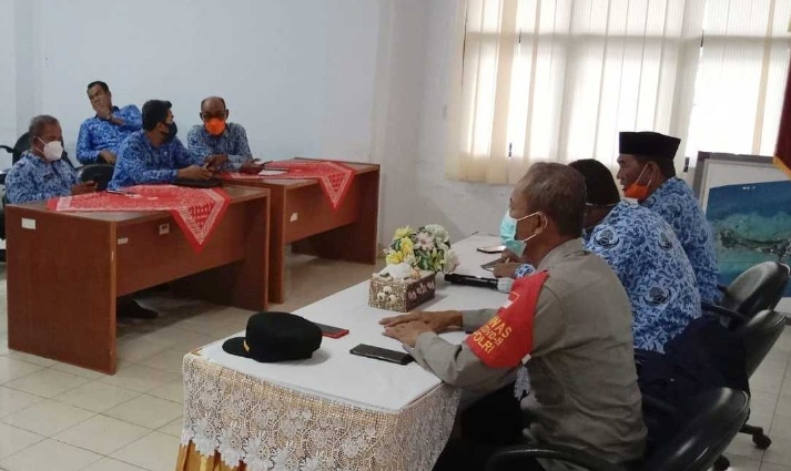 Percepat Capaian Vaksin, Polsek Kepulauan Seribu Utara Rakord Dengan Instansi Terkait