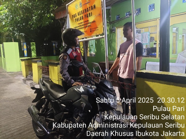 Polisi Baik dan Humanis, Polsek Kepulauan Seribu Selatan Patroli Malam Pantau Rumah Kosong yang Ditinggal Mudik