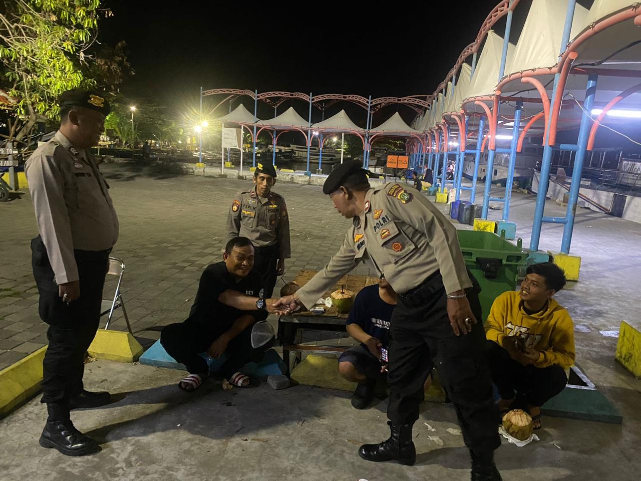 Patroli Malam Ramadhan di Pulau Harapan Gencarkan Giat Cooling System Pasca Pemilu 2024