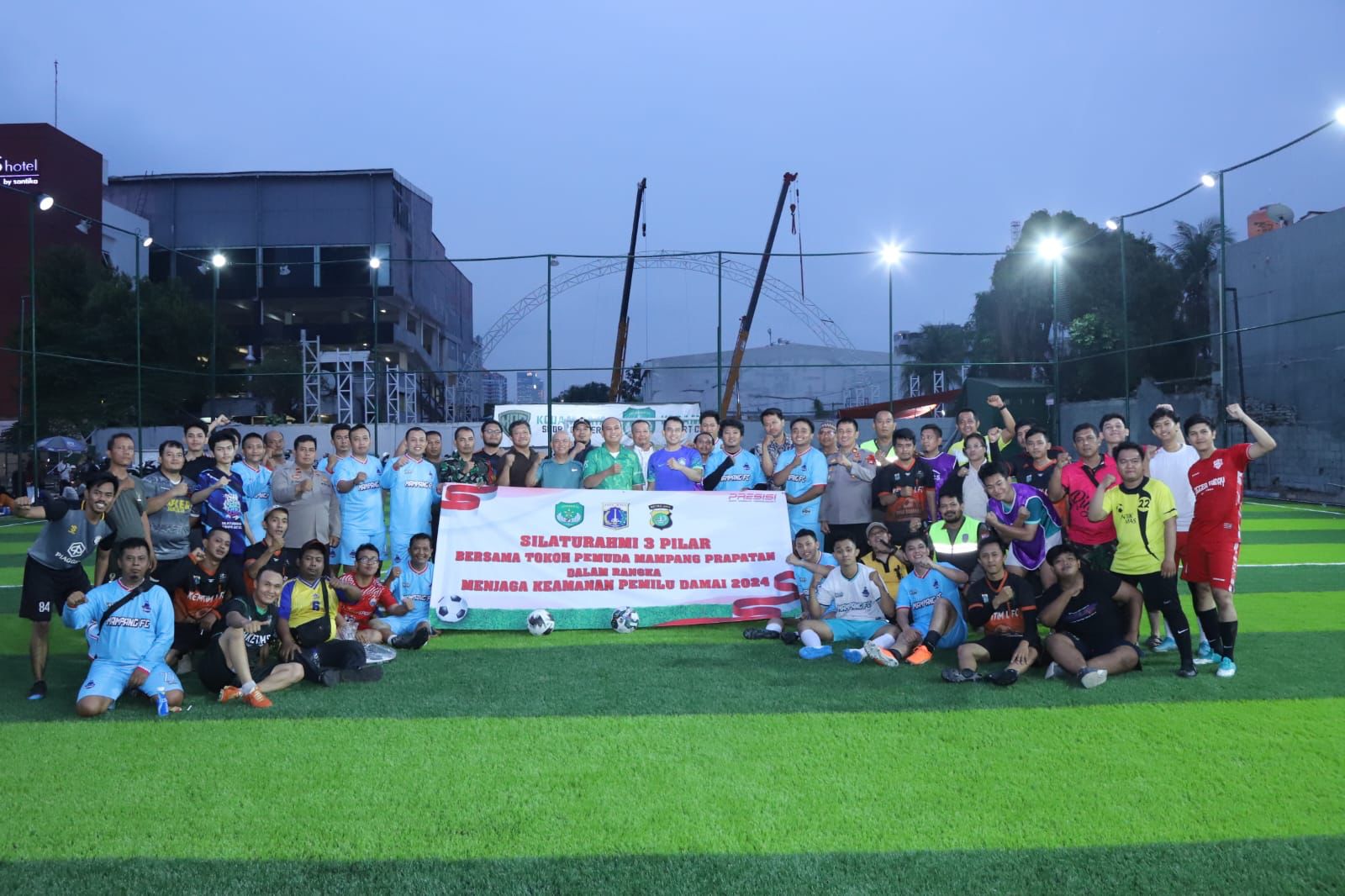 Perkuat Soliditas dan Sinergi Jelang Pemilu 2024, 3 Pilar Kecamatan Mampang Olahraga Bersama