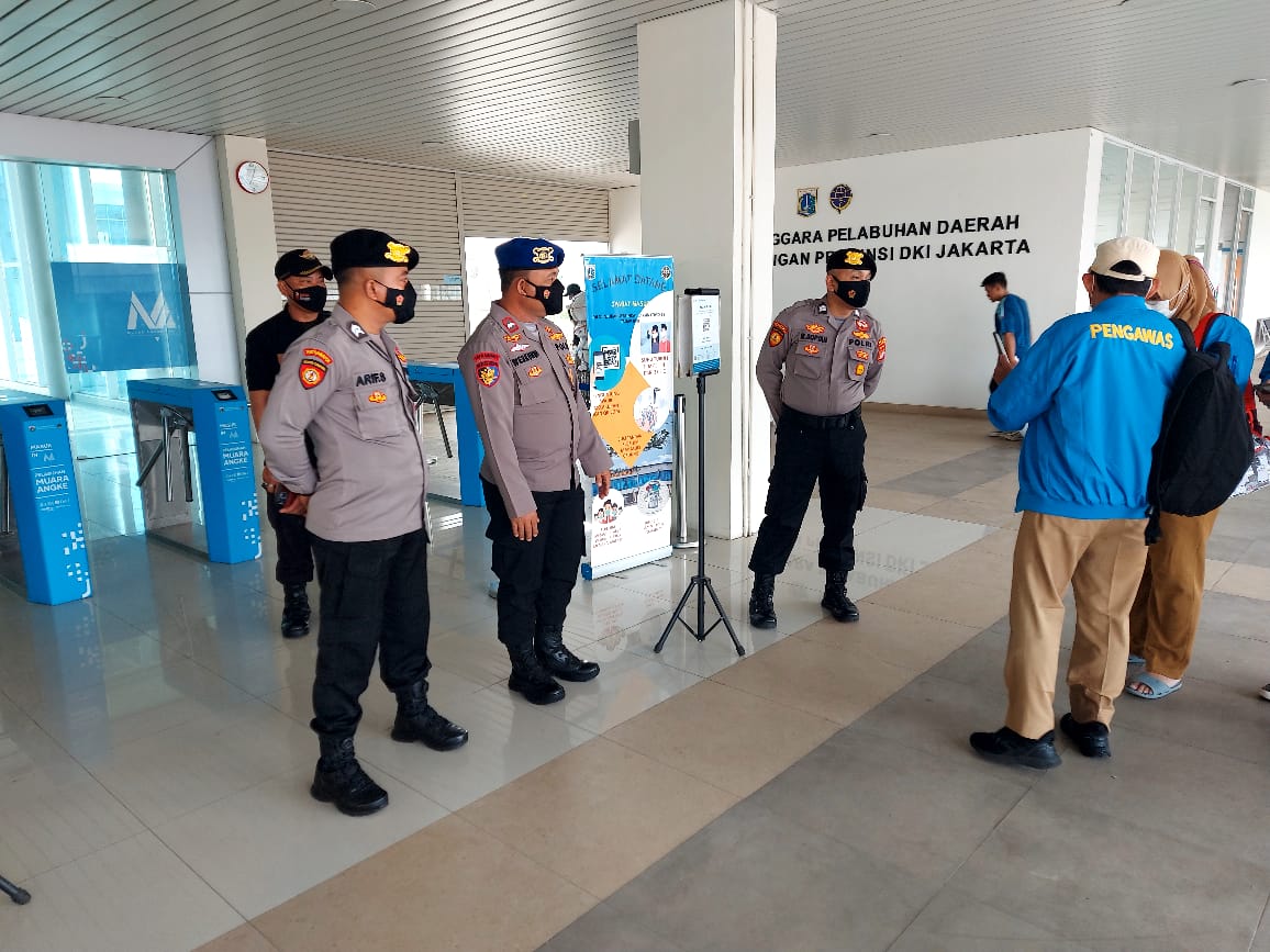 242 Penumpang Menyeberang ke Pulau Seribu Setelah Mendapat Pengawasan Dari Polres Kep. Seribu