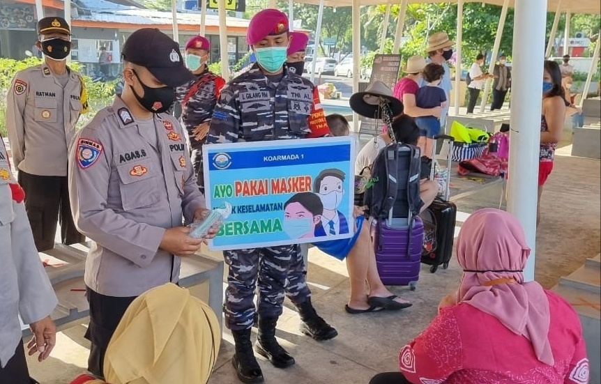 Polres Kepulauan Seribu Terus Lakukan Pencegahan Penyebaran Covid-19